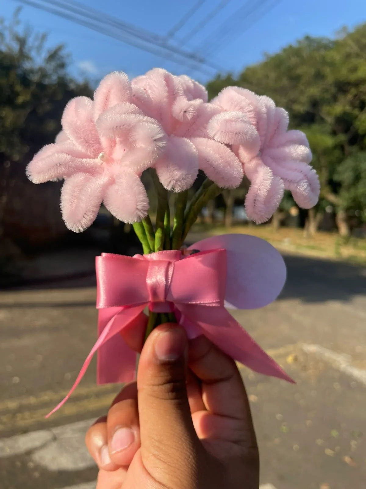 Mini buquê com brilho